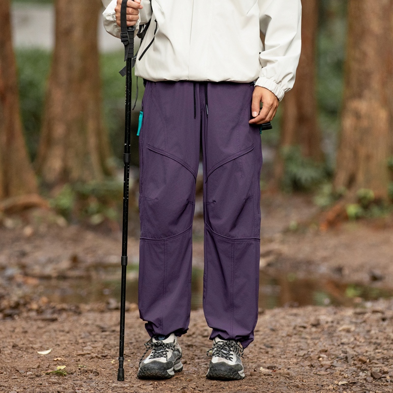 CHRLCK 男性撥水ハイキングパンツフリース暖かい登山カーゴパンツ秋釣りキャンプサイクリングトレッキングズボン