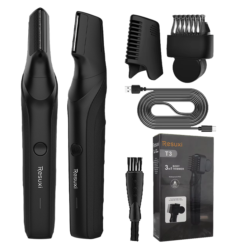 Resuxi 新メンズ電動ボディヘアトリマー多機能 3 in 1 バリカンシェーバーセット IPX5 全身水洗いクリッパー