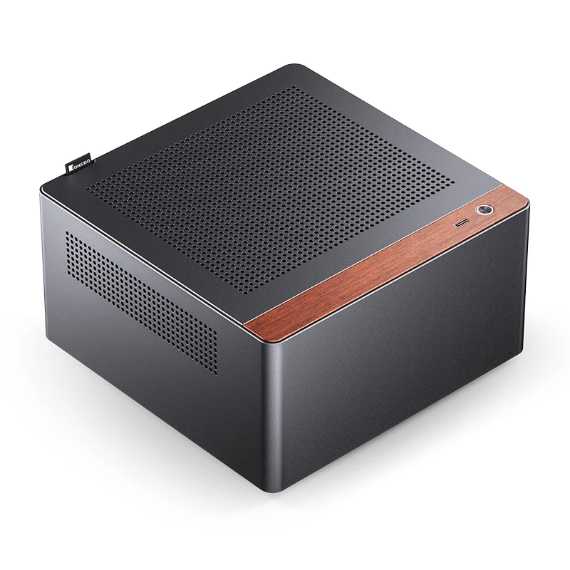 JONSBO NV10 シャーシ ITX MINI フルアルミニウムサポート 1U フレックス電源スタンディングまたは横たわるコンピュータケース