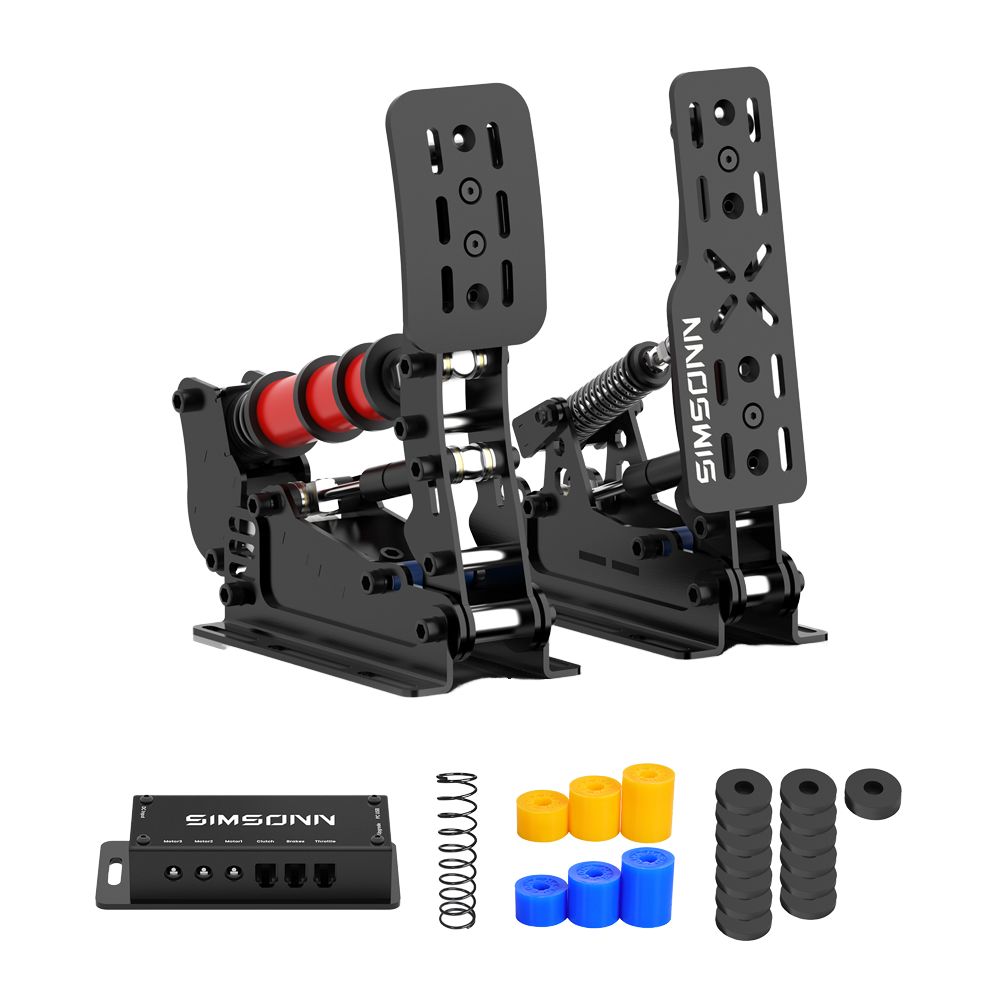 ブラックプラス X P2 P3 Simracing ペダル Sim レーシングシミュレーターペダル圧力ロードセル HE 油圧ペダル PC コックピットペダル用