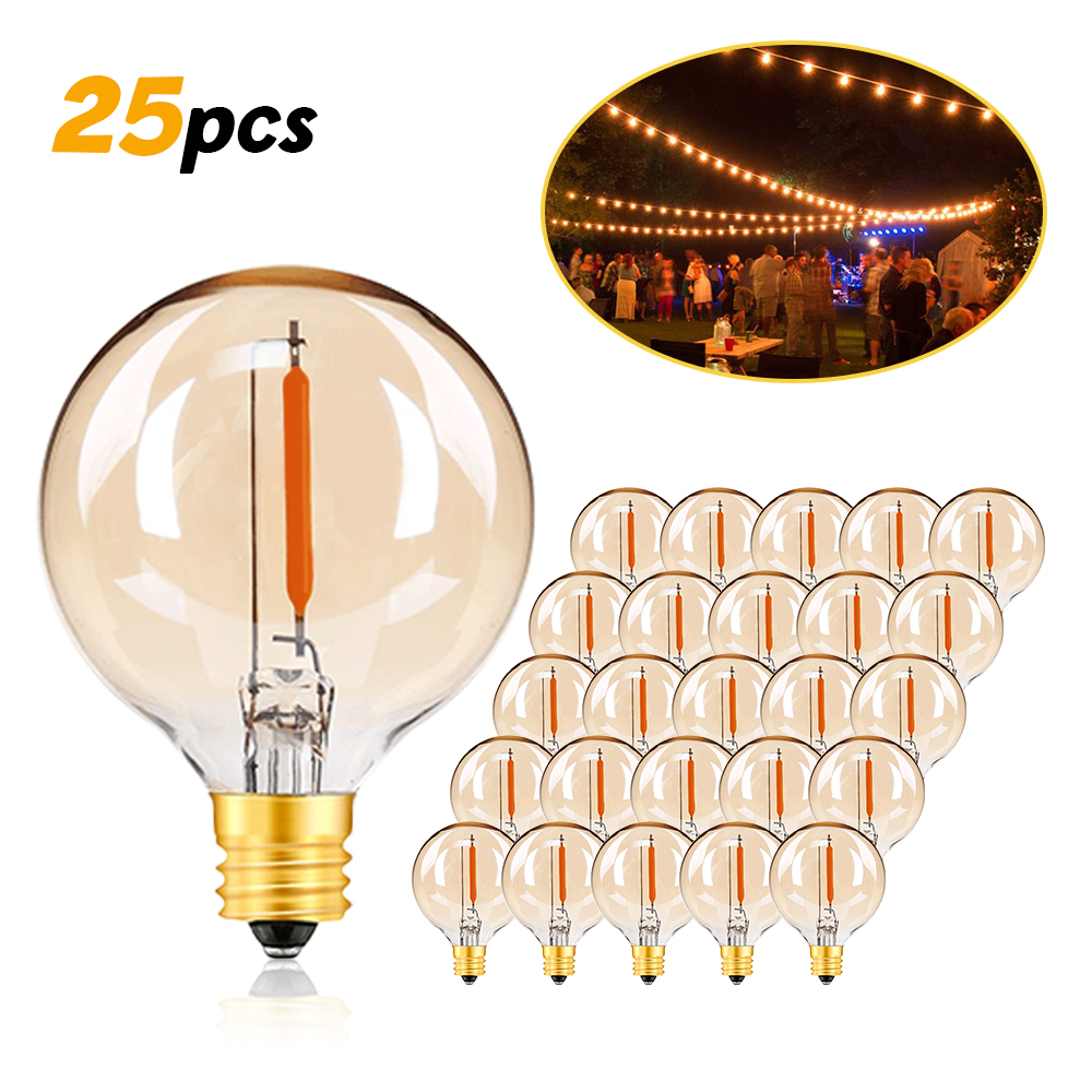 25 個 G40 LED ストリング電球交換 110/220V LED 電球 E12 ベースソケット白熱電球ホームガーデンパーティーの装飾