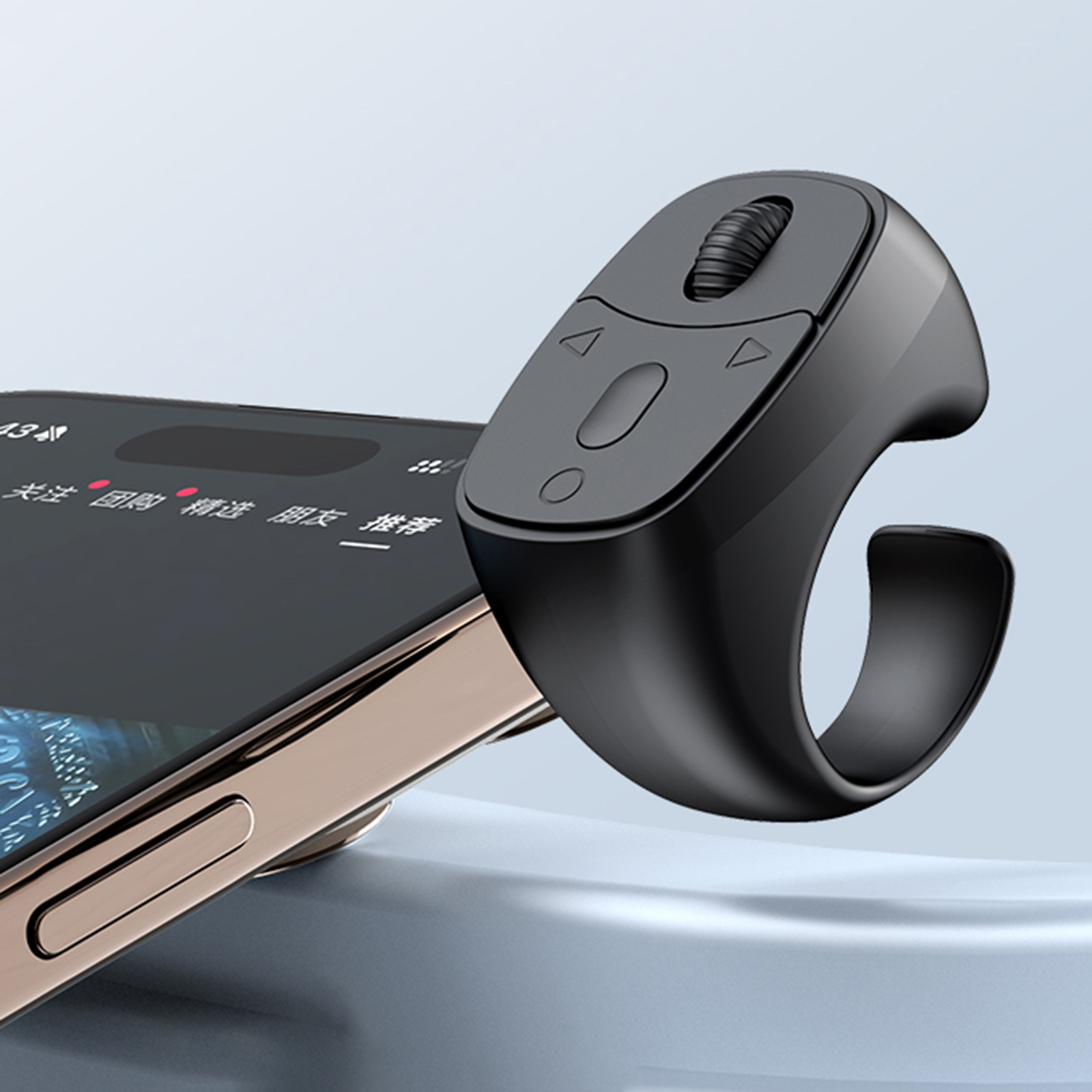 Bluetooth 互換 5.3 リモコンマウスフィンガーリングマウス指先リモコンワイヤレスカメラシャッター自撮りボタン