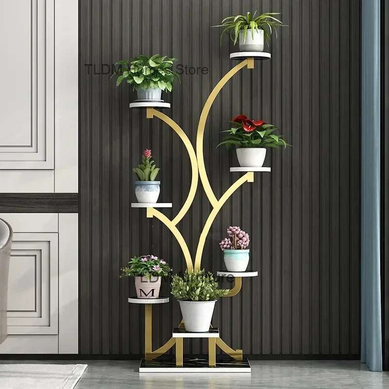 ホームプラントスタンドリビングルームフロアスタンド花用モダンクリエイティブ植木鉢スタンドプランターディスプレイオーガナイザー家庭用家具Z