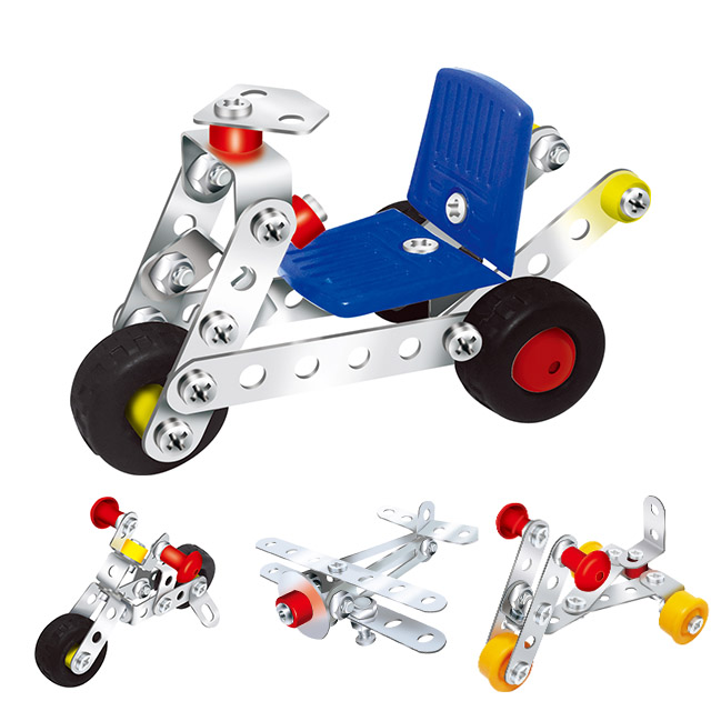 組み立てる DIY 車両金属パズル組立キットおもちゃ教育知性 3D ビルディングブロック知育玩具子供の学習