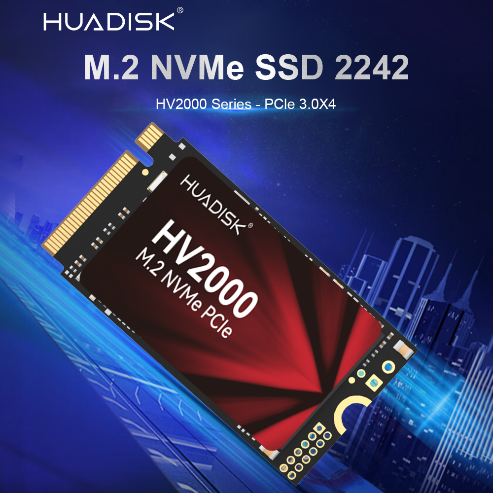 HUADISK M.2 NVMe SSD 2242 128 ギガバイト 256 ギガバイト 512 ギガバイト 1 テラバイトハードディスク M2 PCIe 3.0 Gen3x4 ポータブル内部ソリッドステートドライブコンピュータ用