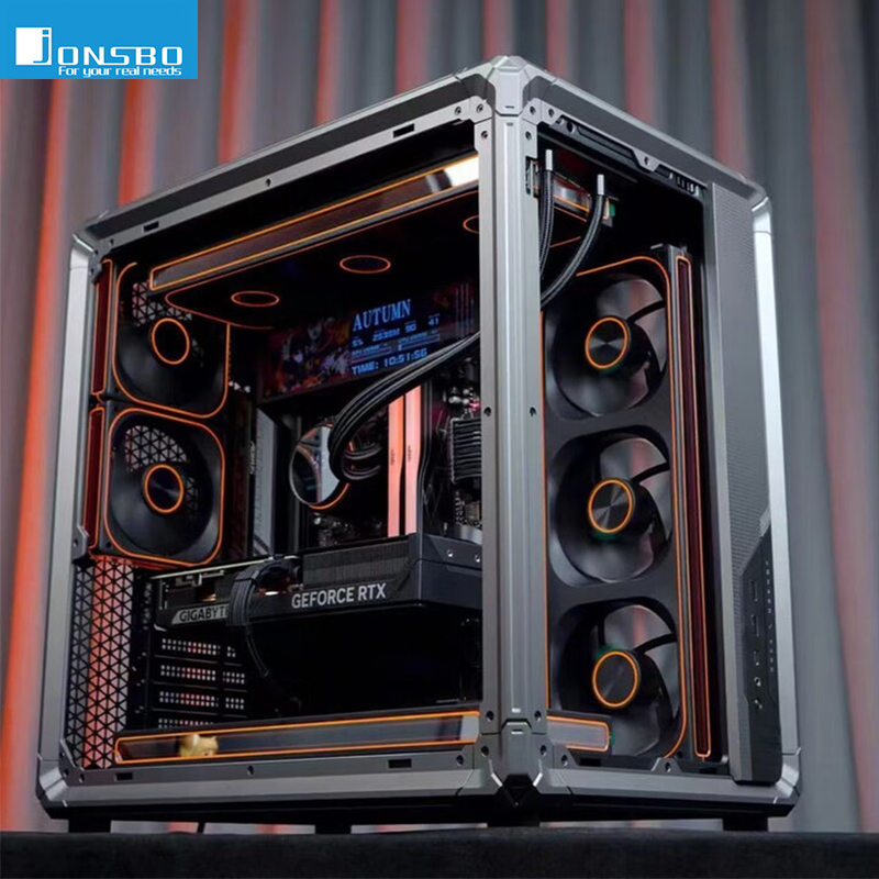 JONSBO X400 シービュー ルーム デスクトップ シャーシ E スポーツ フレームワーク ATX ケース サポート バック プラグ/360 水冷/13 ファン ポジション