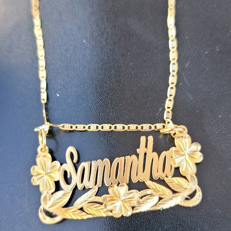 パーソナライズされた高級カスタムネームネックレスパーソナライズされたペンダント 18 k ゴールドメッキステンレス鋼ジュエリー女性のためのクリスマスギフト