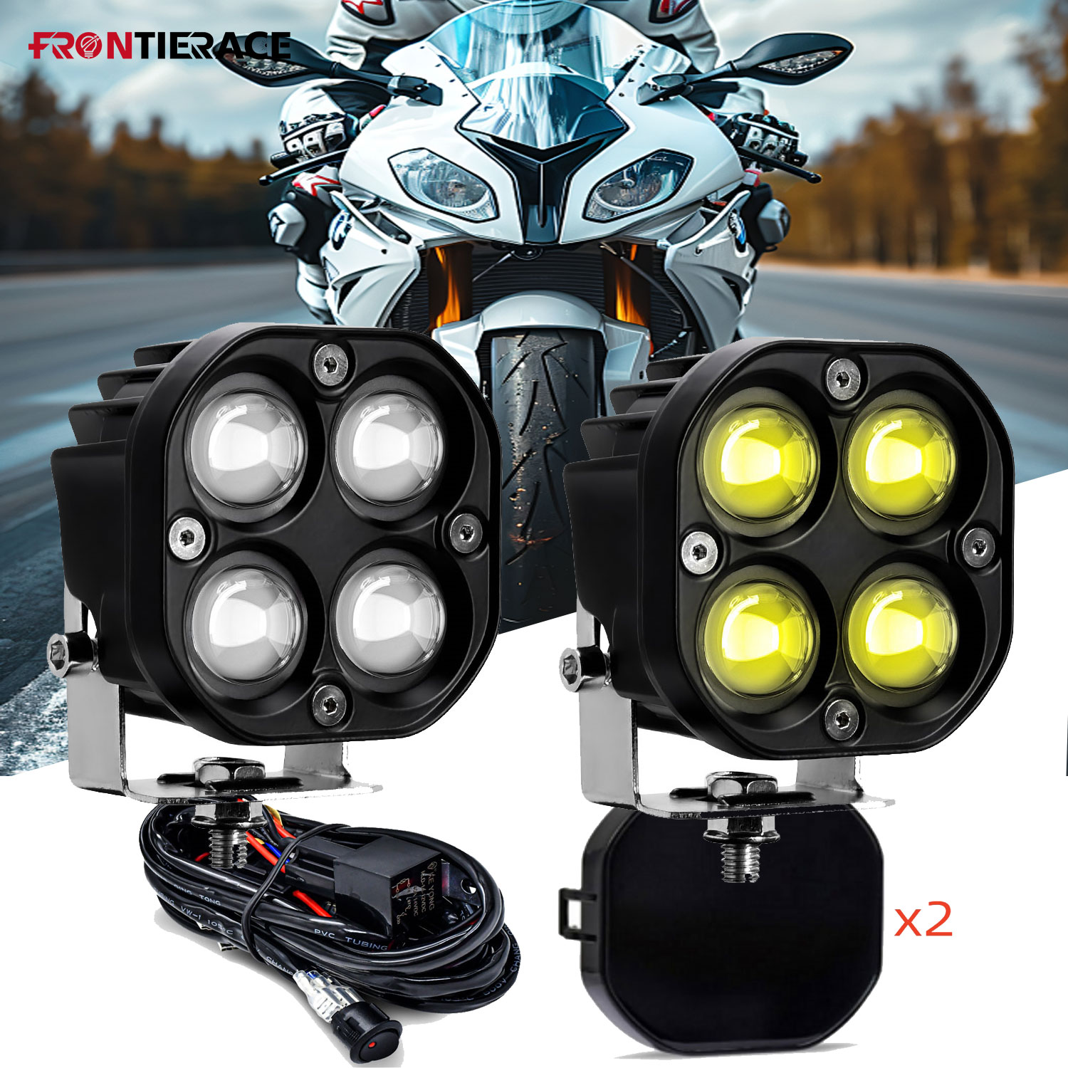 4 インチユニバーサル Led ワークフォグドライビングライトフラッシュフォグランプ Led スポットライト 120 ワット 6000 K ATV トラックダートバイク SUV UTV