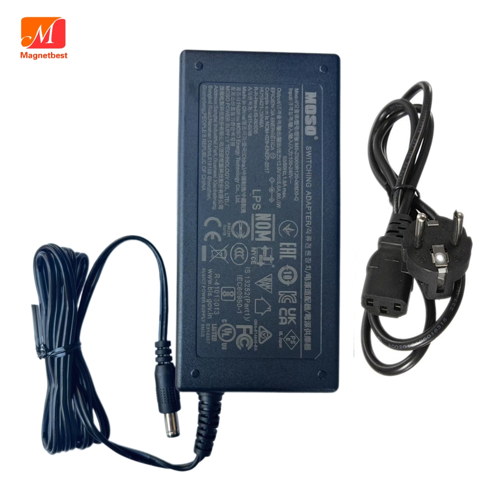 オリジナル MOSO 12V 5A 60 ワットアダプタ充電器 MS-Z5000R120-065D0-Q Hikvision ビデオレコーダー 12V5A 電源 5.5*2.1 ミリメートル
