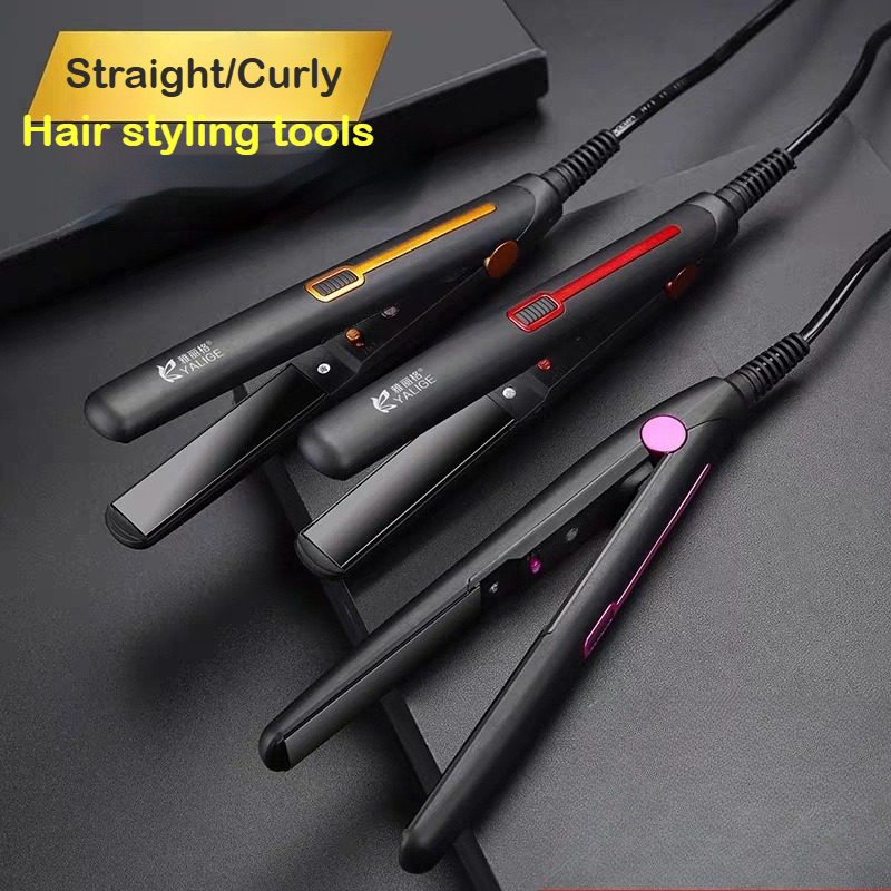 プロのストレートヘアアイロンマイナスイオンケアヘアスタイルツール高速加熱ヘアアイロンカーラー 2 で 1 理髪器具