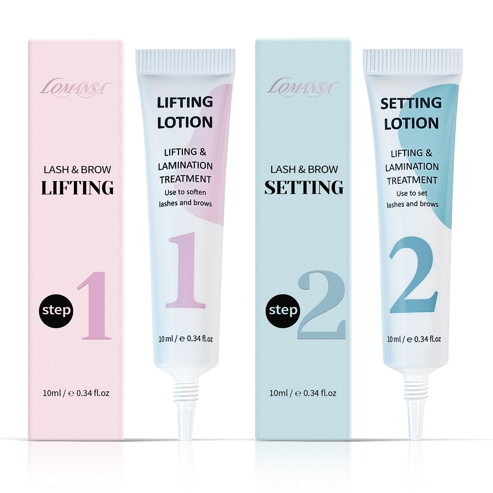 LOMANSA 10 ミリリットル修正パーマチューブセットラッシュリフト眉ラミネートパーマ固定設定ローションまつげ健康メイクアップツール