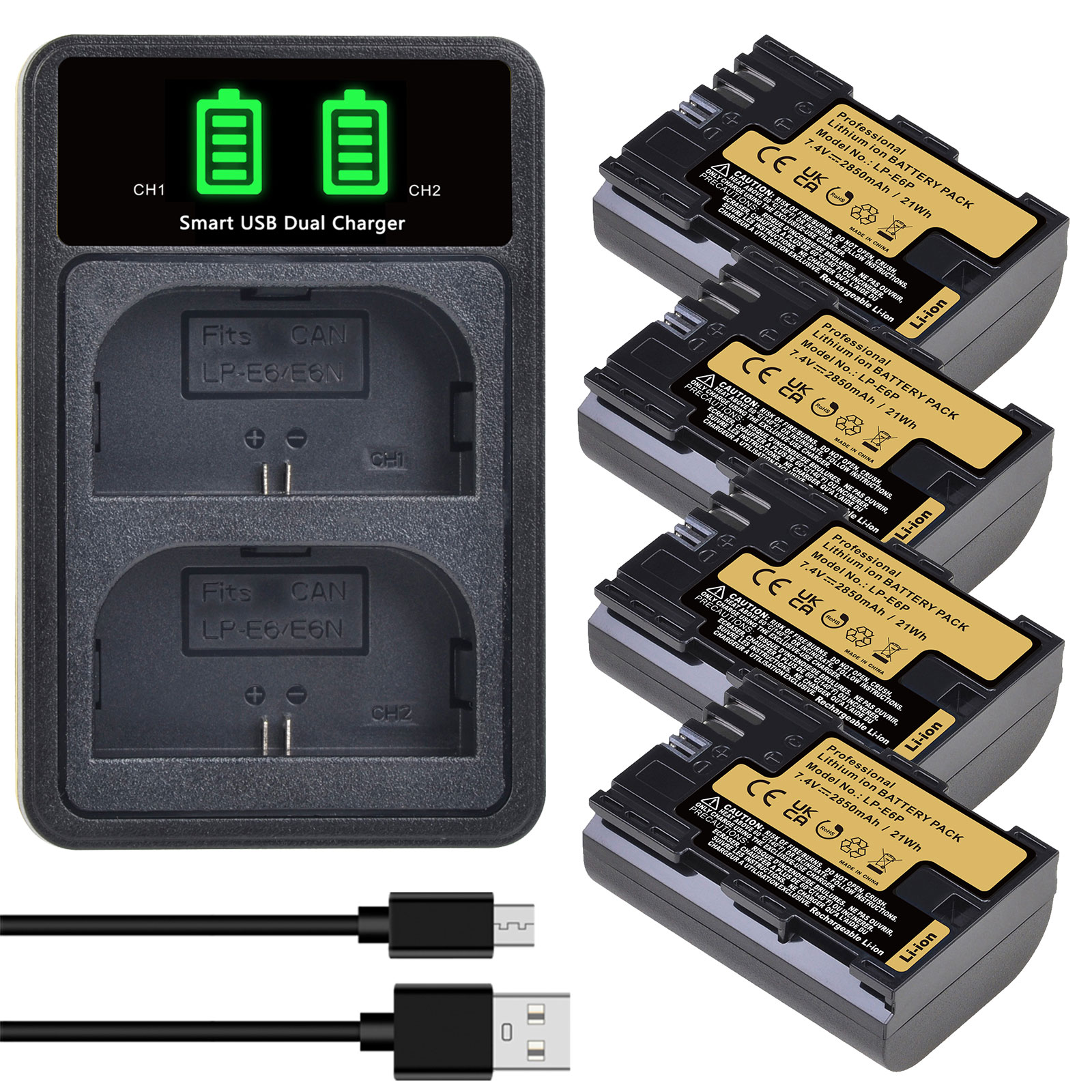 2850mAh LP-E6P LP-E6NH LP-E6N リチウムイオンバッテリー Canon EOS R5 Mark II EOS R5 EOS R6 EOS R7 EOS R 5D II III IV 6D 6D II 7D用