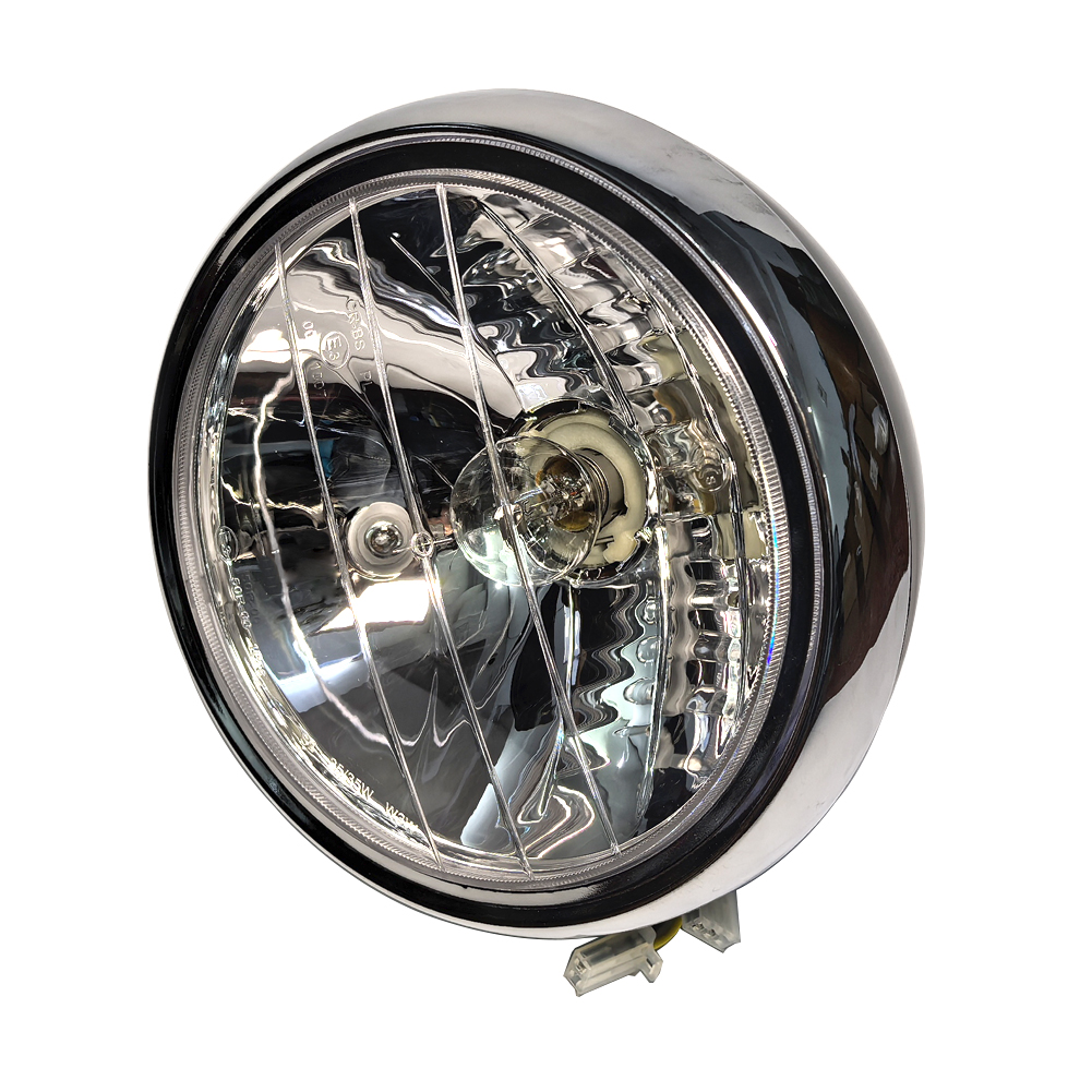 Keeway スーパーライト 125/150/200 QJ200-2G オートバイラウンドクロームフロントヘッドライトヘッドランプアセンブリ