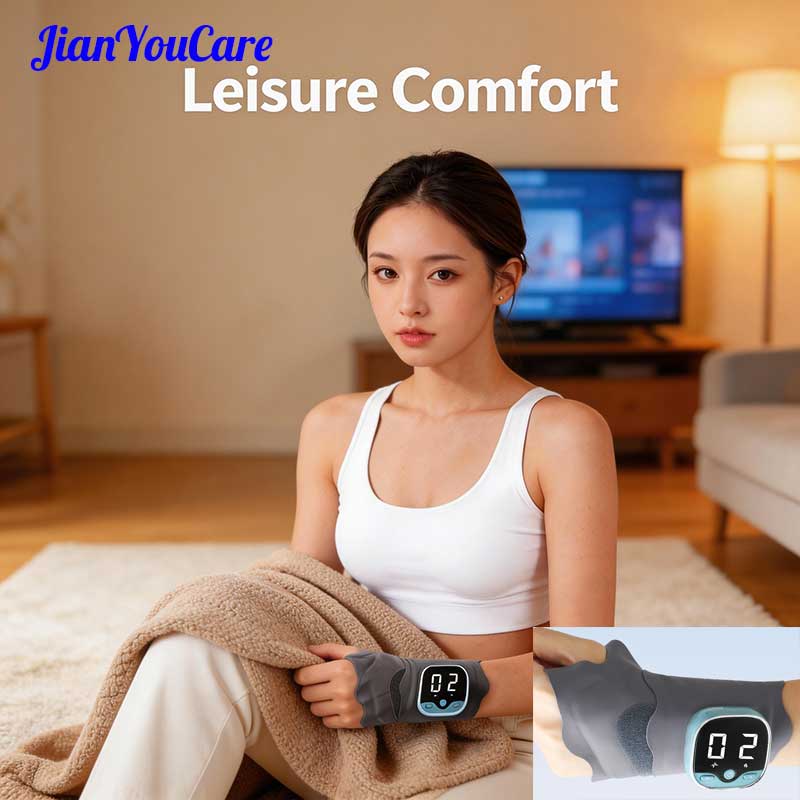 JianYouCare 微電流加熱リストガードハンドマッサージャー迅速な通気性素材腱鞘の痛みを和らげる疲労マッサージ