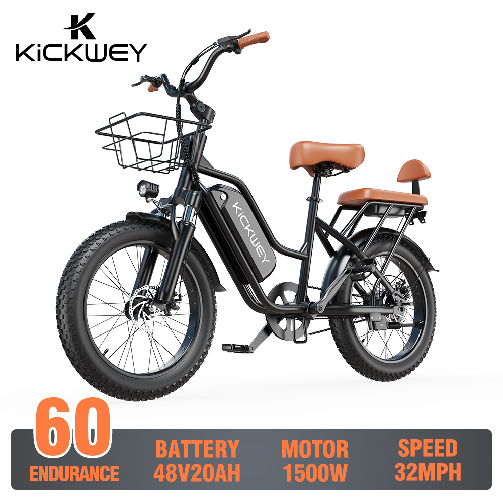 大人用電動自転車 20インチ 1500W ピーク電動自転車 最大50マイル 32MPH 電動マウンテンバイク 48V 20AH 取り外し可能バッテリー UL2849