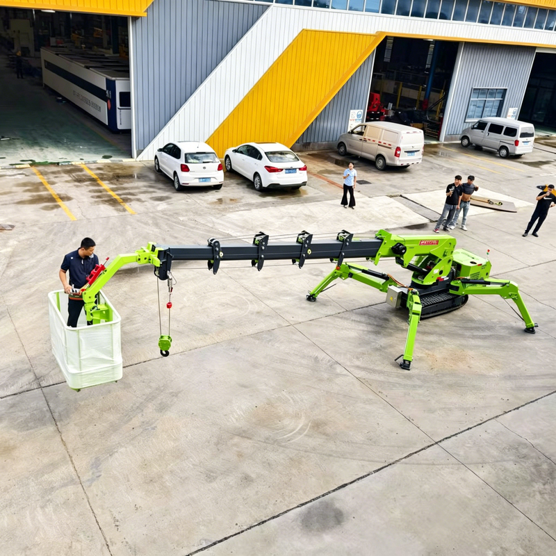 スパイダークレーン伸縮リフトクレーンスパイダー調整可能なリフティングクレーンマルチアングル商品取り扱い操作