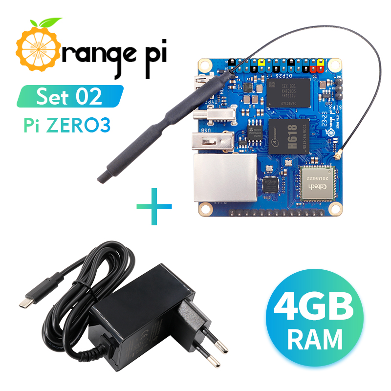 Orange Pi Zero 3 4GB 5V3A Type-C 電源、Orange Pi Zero3 DDR4 Allwinner H618 WiFi BT BLE ミニ PC SBC シングルボードコンピューター