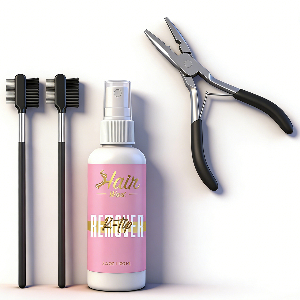 髪欲しい K チップヘアエクステンションリムーバーキット 100 ミリリットルケラチン結合リムーバーフュージョンボンドクラッシャープライヤーホットメルト接着剤リムーバー