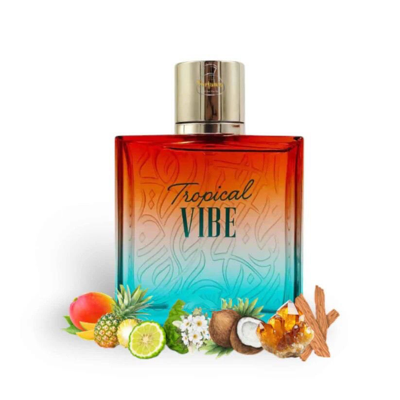 RAYHA.A.N VIBES 新しいトロピカル スタイル ニュートラル オードトワレ スプレー、3.4オンス100ml