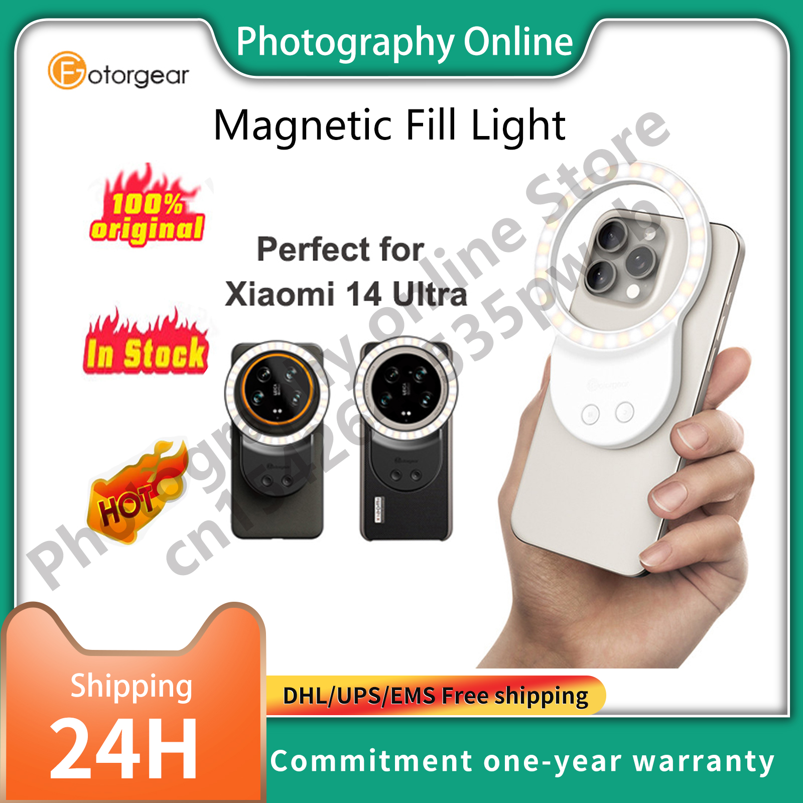 Fotorgear 磁気フィルライト iPhone 12 13 14 15 プロマックス Xiaomi 13 14 ウルトラポケット Selfie ライト電話 Vlog ライブ写真