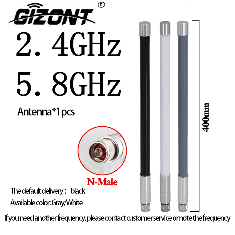 1 個 2.4 GHz 5.8 グラムアンテナ 2400-2500/5150-5850MHz デュアルバンドオムニ高利得 FRP アンテナ屋外防水 AP ブリッジルーターアンテナ