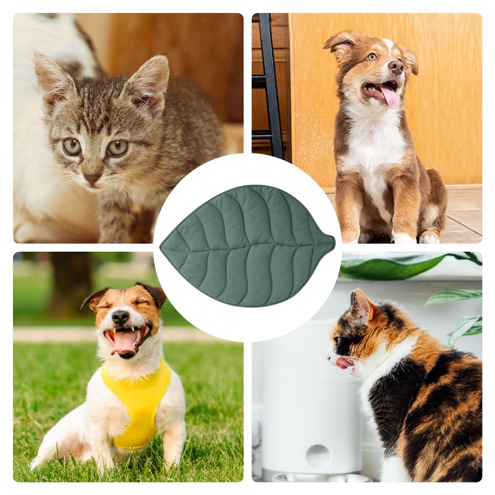 犬用冷却マット 葉の形 滑り止め 洗える 通気性 快適ブランケット 冷却マット 猫用 屋外 屋内 屋外 クレート