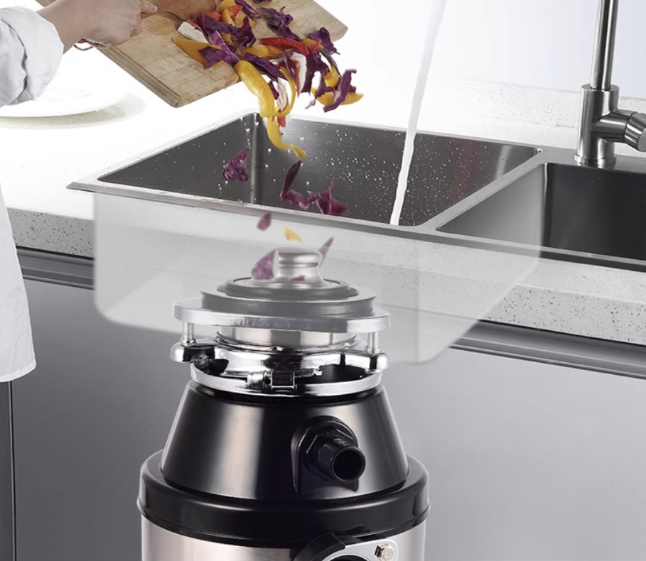 220V ゴミディスポーザーキッチン下水道キッチン廃棄物食品クラッシャー家庭生活ディスポーザー機家庭用クラッシャー広告