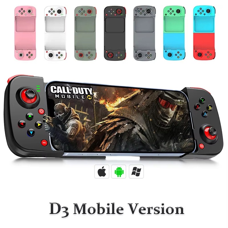 D3 ワイヤレス Bluetooth 5.0 伸縮性ゲームパッド Ios Android 用格納式ジョイスティックスイッチ PS4 PS3 スマートフォンゲームコントローラ