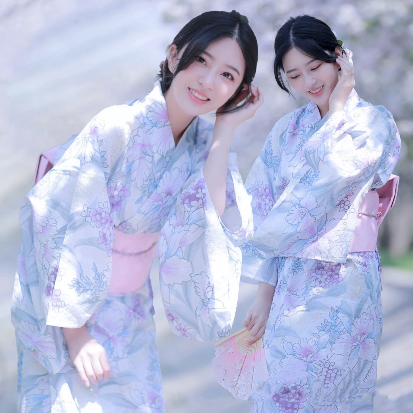 2024 新改良された日本の着物女性のためのバスローブスタイルかわいいかわいい女の子旅行写真撮影さくらドレスアニメコスプレ