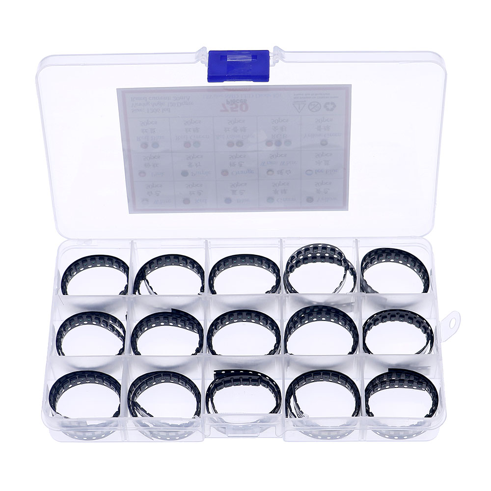 750 個 15 値 x 50 個 1206 SMD LED ダイオードキットセット白赤緑青黄色ウォームオレンジピンク紫 RGB ボックス付き