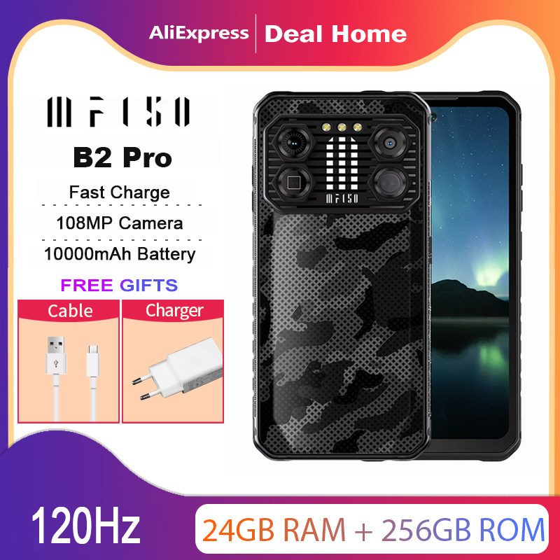 IIIF150 B2 Pro 24GB(12 12) 256GB 108MP カメラ 6.8 ''スクリーン超薄型 10000mAh 頑丈なマシン G99 120Hz 4G グローバルバージョン