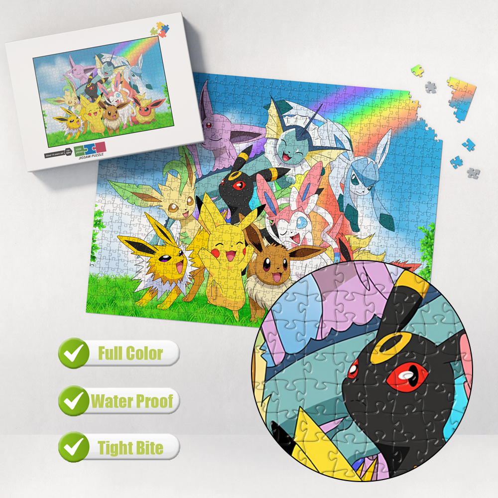 漫画のジグソーパズル虹の下のポケモン家族マニュアル Diy パズル子供学習教育玩具子供の最高のギフト