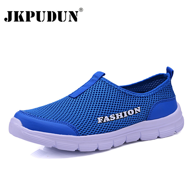 JKPUDUN ユニセックス夏通気性メッシュ男性靴軽量スニーカー男性ファッションカジュアル男性の靴ブランドデザイナーメンズローファー