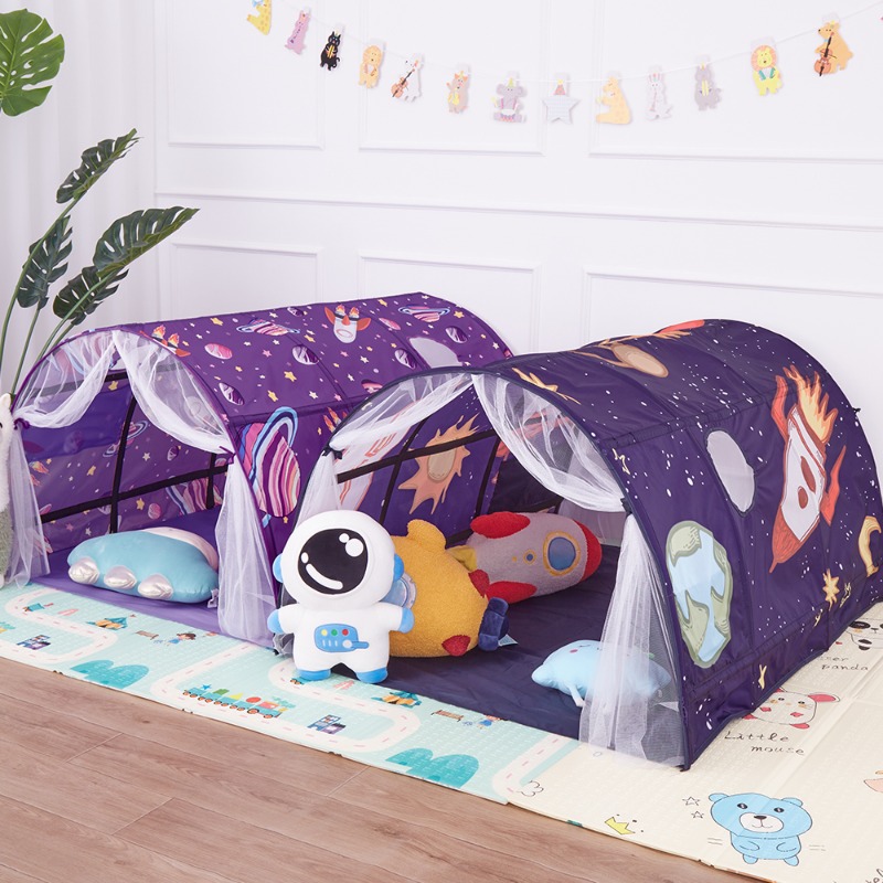 ポータブル子供用スターロケットテントネット蚊ベッドキャノピー子供用ベッド折りたたみ遮光テント女の子男の子ルーム装飾