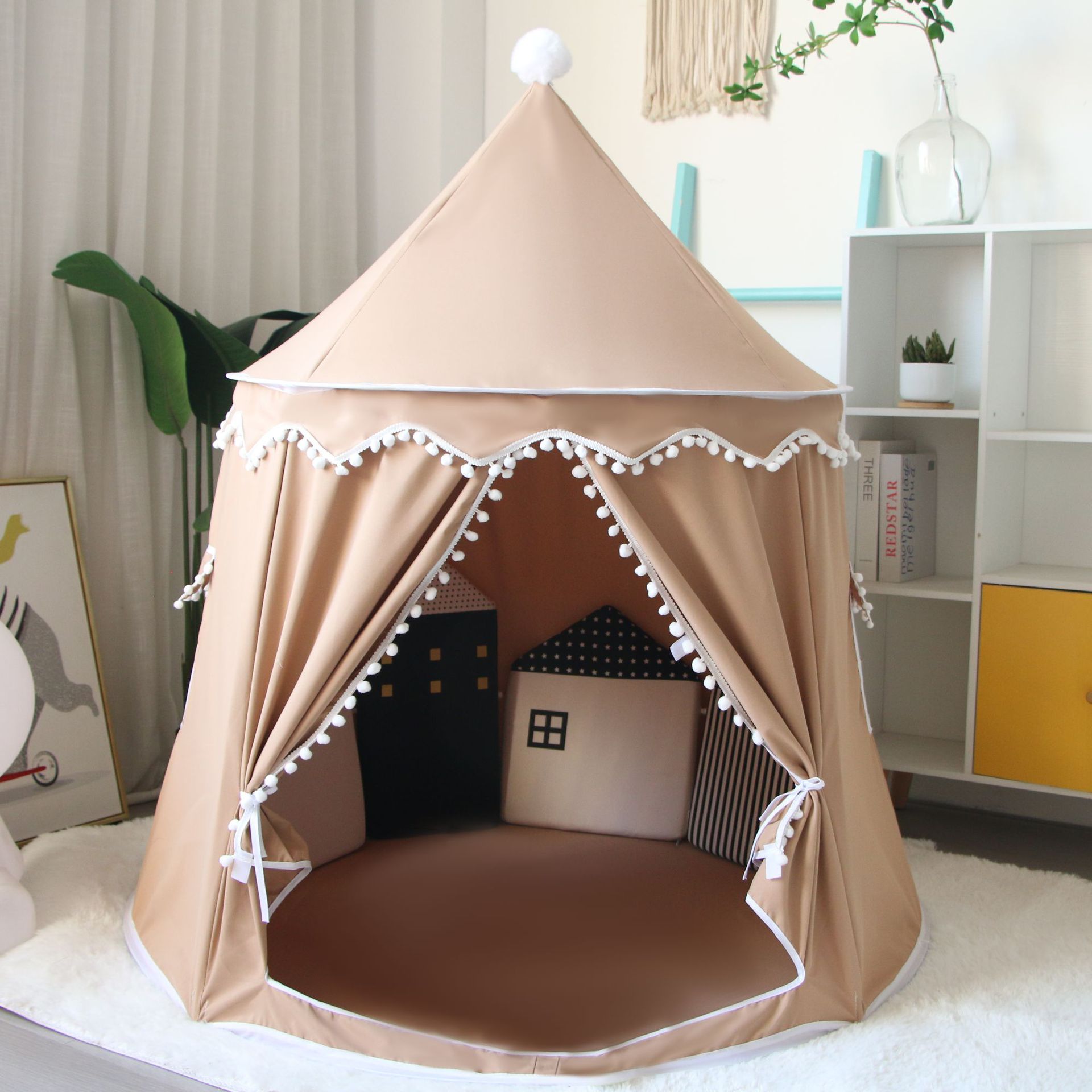 折りたたみおもちゃのテント大型ティピーテント子供のための子供ままごとプリンセス城子供屋外ギフトおもちゃテント城