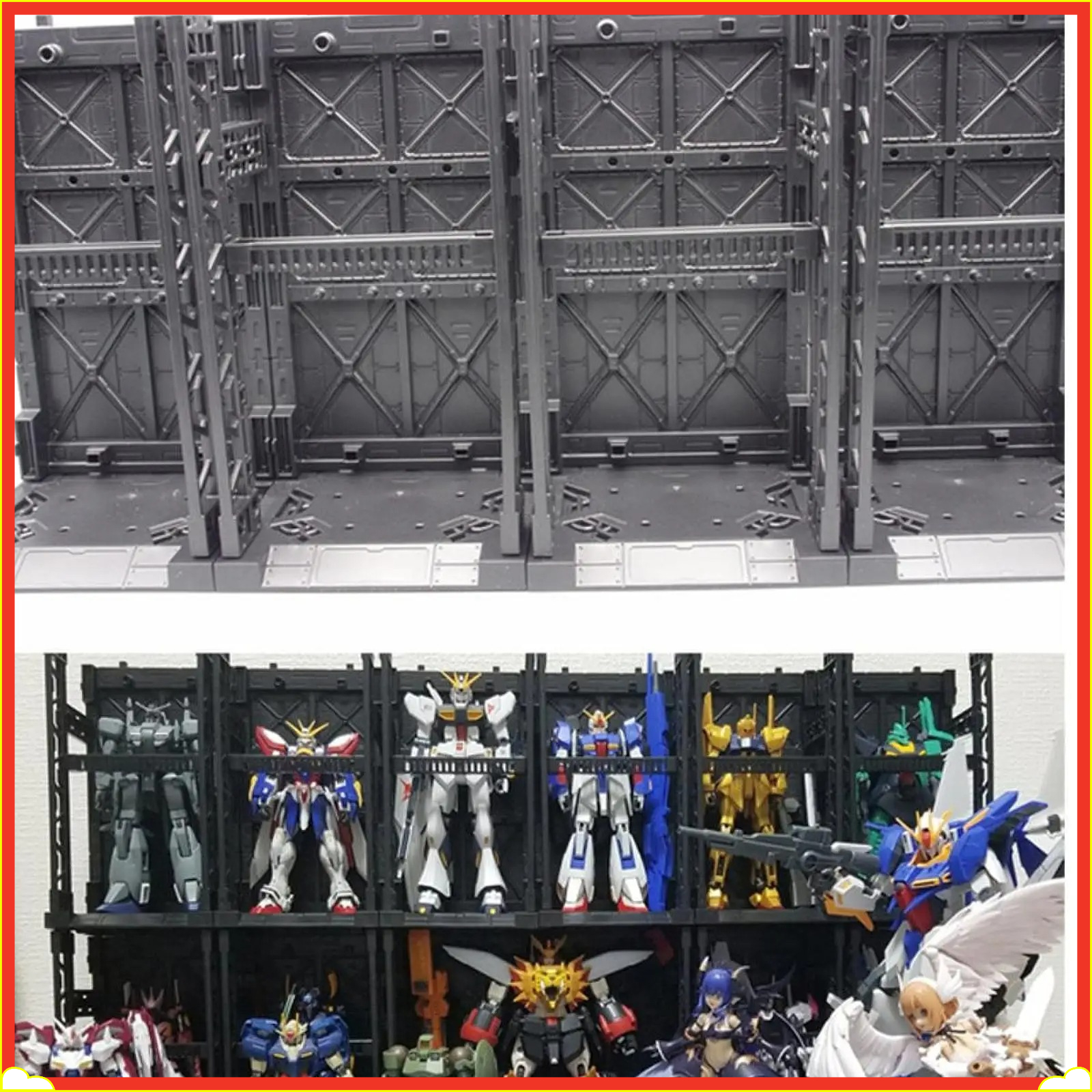 ユニバーサルアニメ漫画キャラクターフィギュアモデル収納ボックス連動オーガナイザーレゴ、アニメモデル、ガンプラモデル用積み重ね可能