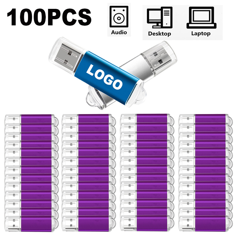 100 ピース/ロット USB 2.0 フラッシュドライブ 1 ギガバイト 2 ギガバイト 4 ギガバイト 8 ギガバイトのペンドライブ 16 ギガバイトのペンドライブ 32 ギガバイトの USB スティック 64 ギガバイト 128 ギガバイトのメモリフラッシュディスク無料ロゴ
