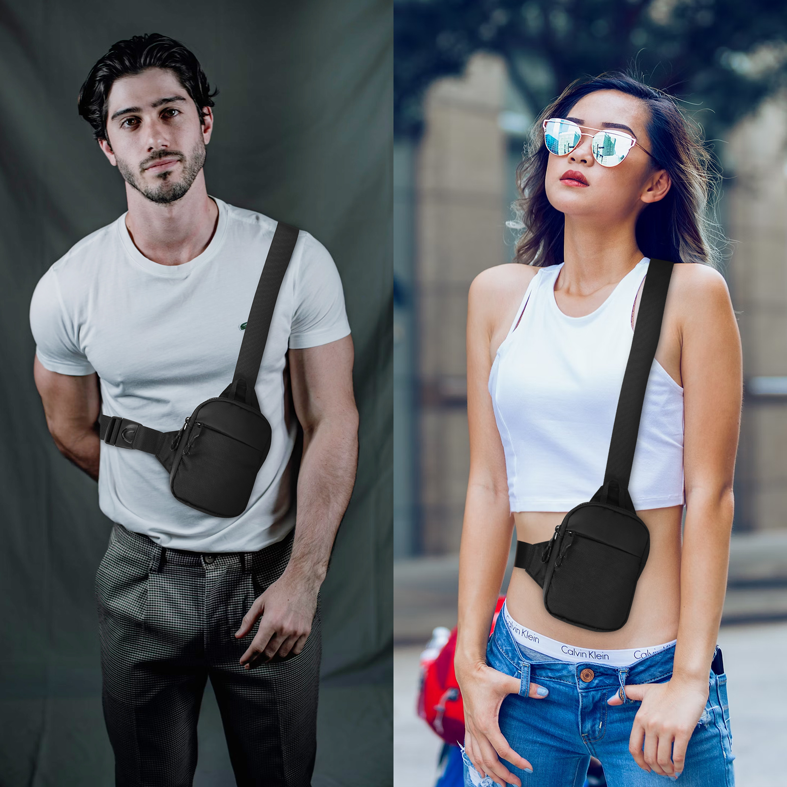 工場直接新しいスポーツチェストバッグメンズ小型バックパック女性メッセンジャーバッグ携帯電話ウエストバッグミニファッションかばん