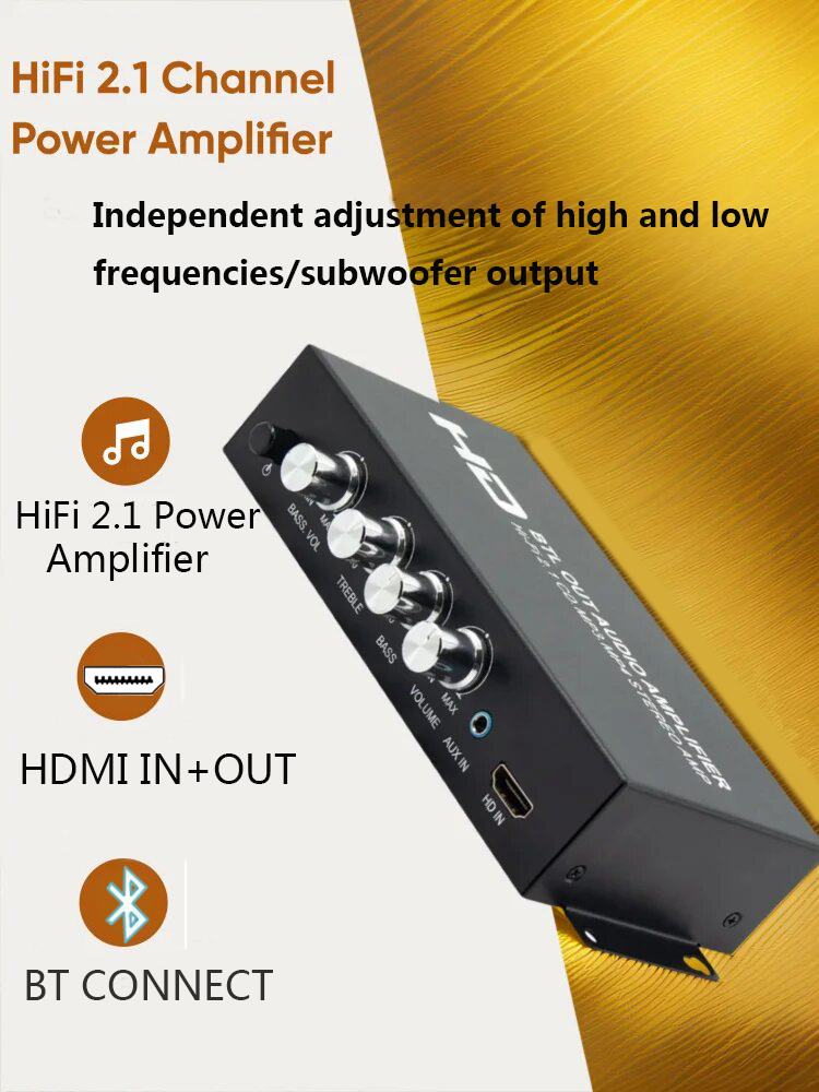 アップグレードされた ST_838 HDMI 互換入力/出力ミニ Hi-Fi デジタル 80 ワットミニサブウーファーアンプオーディオステレオベースアンプ車のホーム