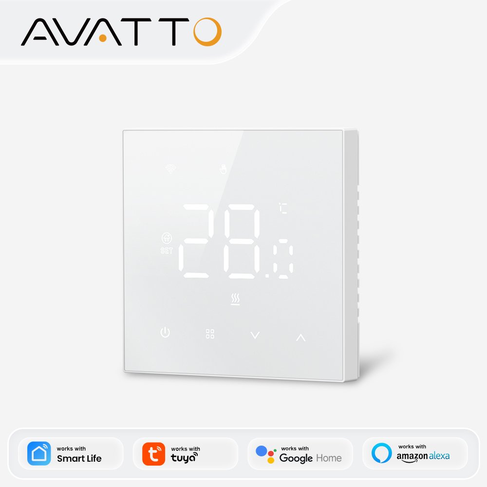 AVATTO WiFi 加熱サーモスタット 220v スマート電気温水床暖房温度コントローラー Tuya Google ホーム Alexa アリス用