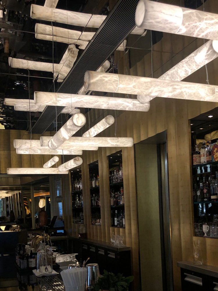 LED 調光可能なトップクラスの大理石コレクション吊りランプシャンデリア照明光沢サスペンション照明器具ランペンホール店