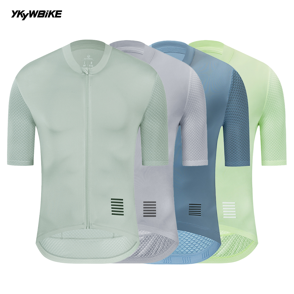 YKYWBIKE 夏メンズプロサイクリングジャージ通気性 Mtb ショーツスリーブ自転車服ポケットマウンテンサイクリングロードバイク