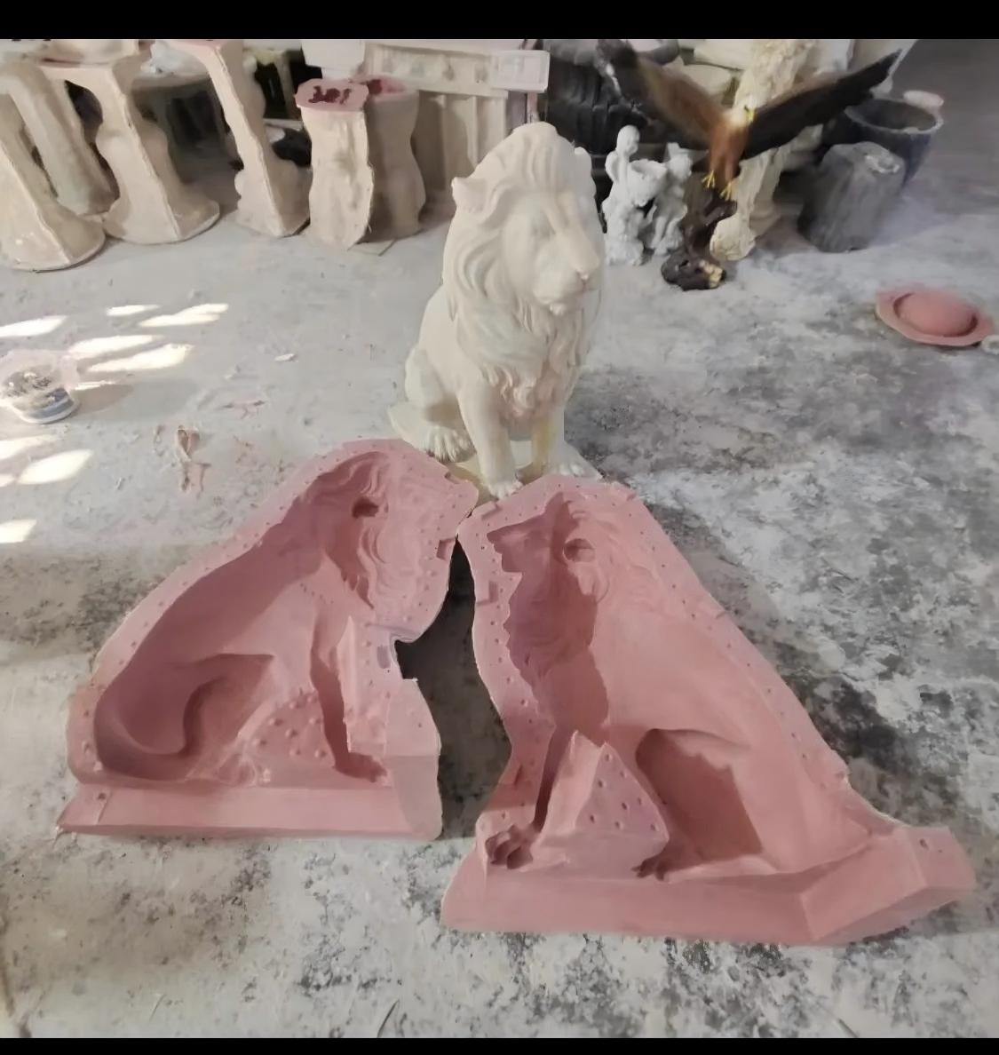 大型ライオン型しゃがむライオン彫刻型ガーデンヴィラ装飾