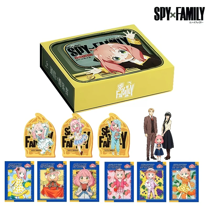 KAYOU スパイファミリー アニメ アクション スクール カード コレクション ボックス、公式アーニャ ヨール ロイド フォージャー キャラクター カード フルセット カード ギフト