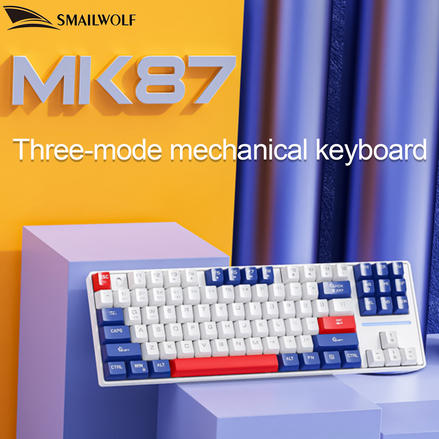 SMAILWOLF MK87 Bluetooth ワイヤレス メカニカル キーボード E スポーツ ゲーム フルキー ホットプラグ カスタム キーボード