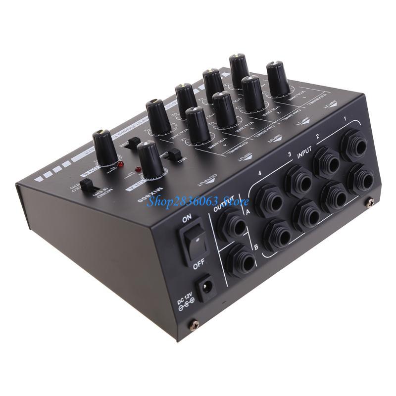 831D EU/UK/US プラグ MIX800 8 チャンネル ミニ低ノイズ サウンド ミキサー 電源アダプター付き