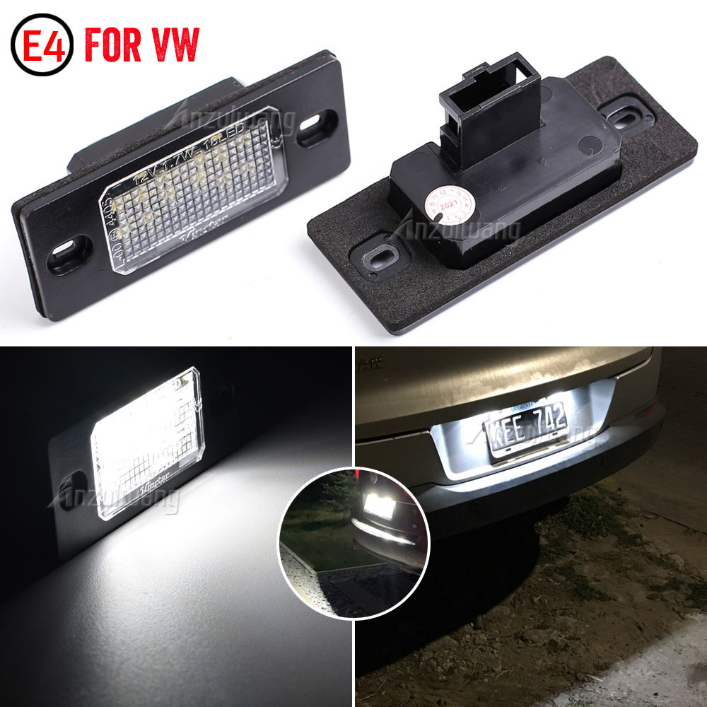2 個 Canbus LED 車のナンバープレートライトランプホワイト Vw トゥアレグ 1G1 2002-2009 ティグアン 2009-2012 ゴルフ 5 パサート B5.5