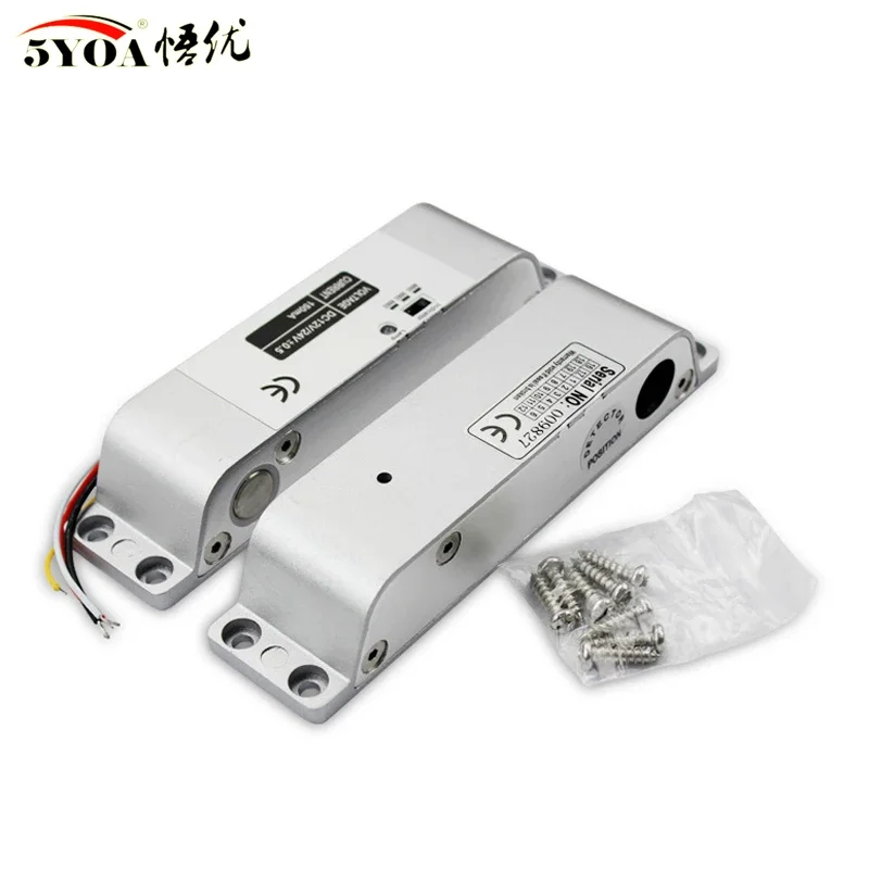 5YOA ドロップボルトロック DC12V フェイルセーフ NC 電気アクセス制御電子ドアほぞ穴ロック時間遅延ゲートエントリーシステム
