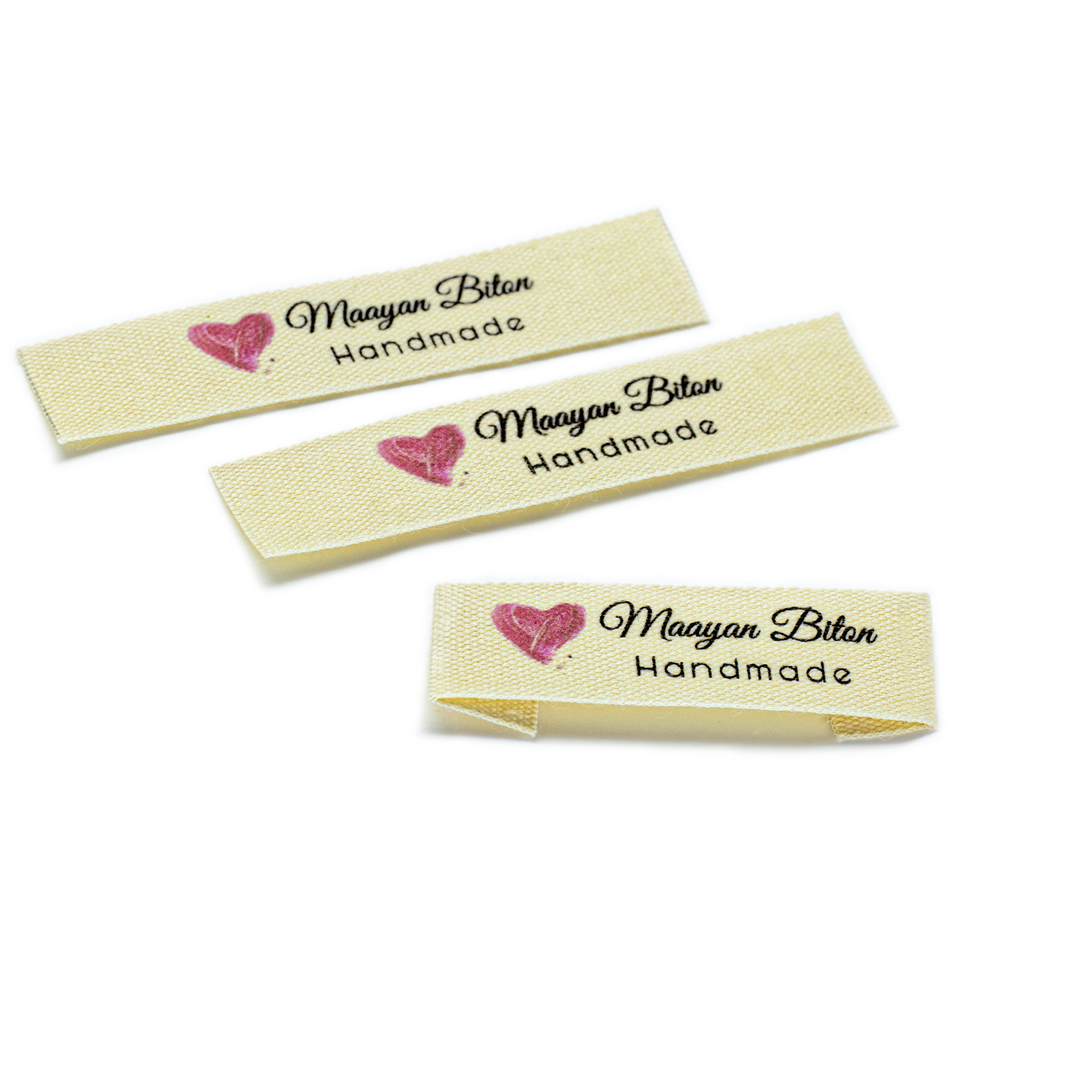 Custom Sewing Labels - Personalized Brand , Organic Cotton Ribbon Labels ,  Logo or Text, Sewing Labels(FR221)