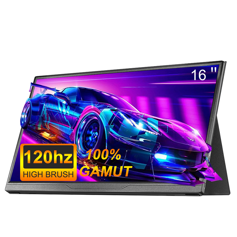 16 インチポータブルモニター 120HZ 100%sRGB ディスプレイ FHD 外部セカンドコンピュータ画面ゲーム PC ラップトップ携帯電話 Ps4/5 スイッチ